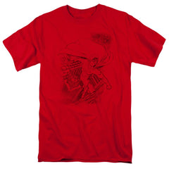 Superman In The City Men's 18/1 Cotton SS T