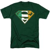 Superman Irish Shield Men's 18/1 Cotton SS T