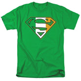 Superman Irish Shield Men's 18/1 Cotton SS T