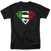 Superman Italian Shield Men's 18/1 Cotton SS T