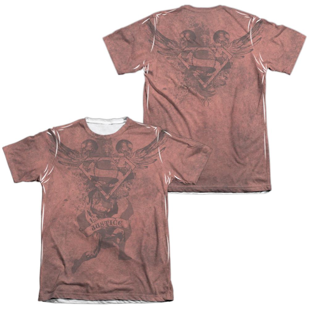 Superman Justice Upheld Men's Regular Fit Poly Cotton SS T