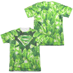 Superman Kryptonite Shield (Front/Back Print) Men's Regular Fit Poly Cotton SS T