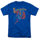 Superman Life Like Action Men's 18/1 Cotton SS T