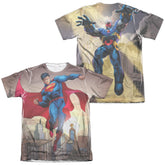 Superman Light And Darkseid (Front/Back Print) Men's Regular Fit Poly Cotton SS T