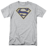 Superman Maize & Blue Shield Men's 18/1 Cotton SS T