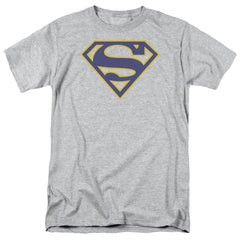 Superman Maize & Blue Shield Men's 18/1 Cotton SS T