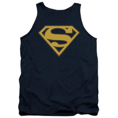 Superman Maize & Blue Shield Men's 18/1 Cotton Tank Top