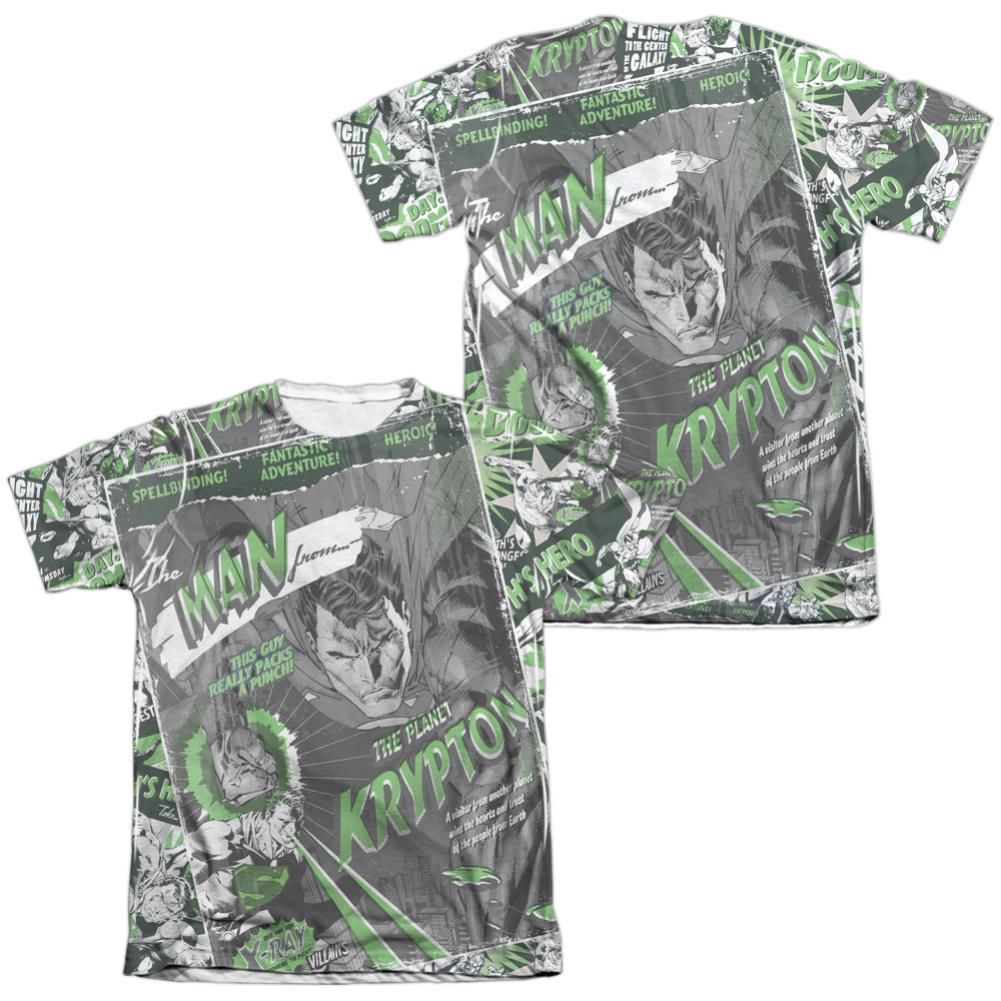 Superman Man From Krypton Men's Regular Fit Poly Cotton SS T