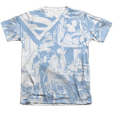 Superman Man Of Steel Collage Men's Regular Fit Poly Cotton SS T