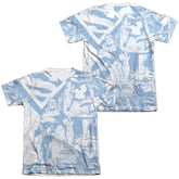 Superman Man Of Steel Collage Men's Regular Fit Poly Cotton SS T