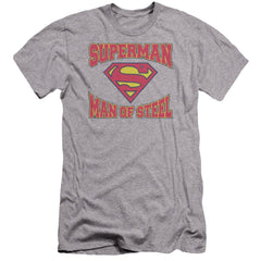 Superman Man Of Steel Jersey Men's Ultra-Soft 30/1 Cotton Slim SS T