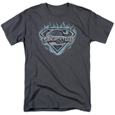 Superman Man Of Steel Shield Men's 18/1 Cotton SS T