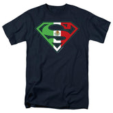 Superman Mexican Shield Men's 18/1 Cotton SS T