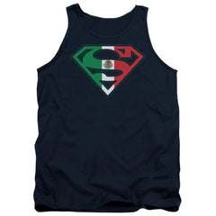 Superman Mexican Shield Men's 18/1 Cotton Tank Top