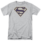 Superman Navy & Gold Shield Men's 18/1 Cotton SS T