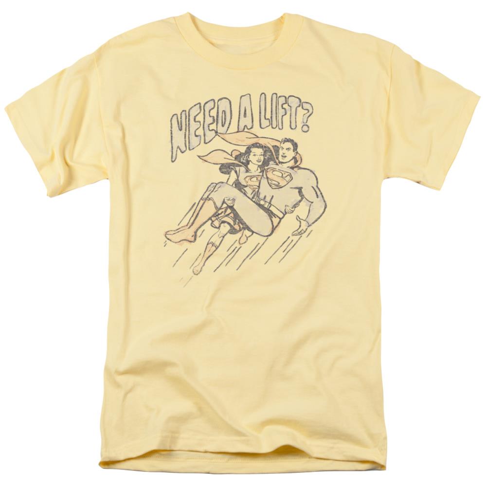 Superman Need A Lift Men's 18/1 Cotton SS T