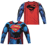 Superman New 52 Superman (Front/Back Print) Men's Regular Fit Polyester LS T
