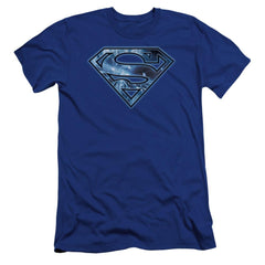 Superman On Ice Shield Men's Ultra-Soft 30/1 Cotton Slim SS T