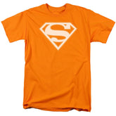 Superman Orange & White Shield Men's 18/1 Cotton SS T