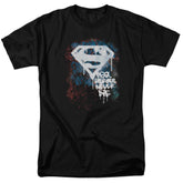 Superman Real Heroes Never Die Men's 18/1 Cotton SS T