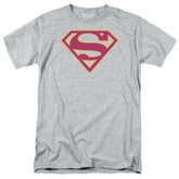 Superman Red & Gold Shield Men's 18/1 Cotton SS T