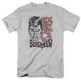 Superman Retro Lines Men's 18/1 Cotton SS T