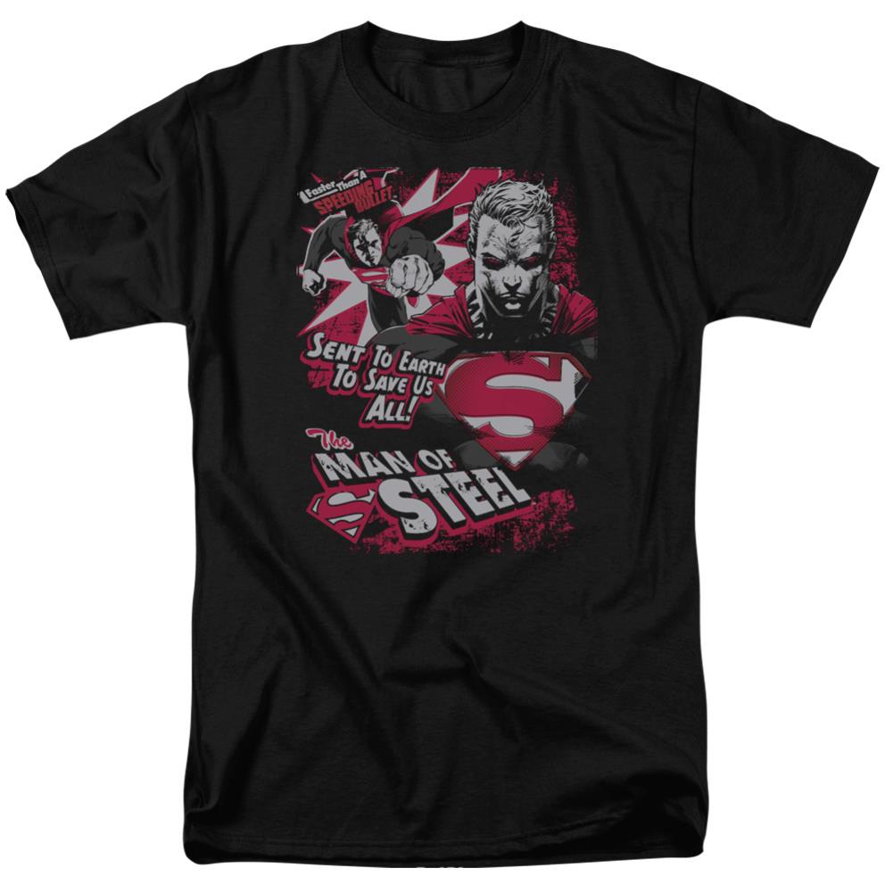 Superman Save Us All Men's 18/1 Cotton SS T