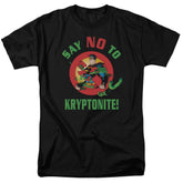 Superman Say No To Kryptonite Men's 18/1 Cotton SS T