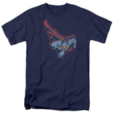 Superman Scribble & Soar Men's 18/1 Cotton SS T