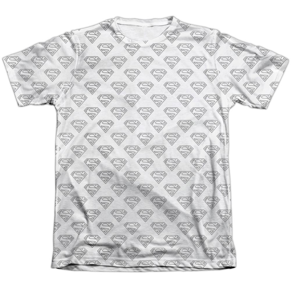 Superman Shields All Over Men's Regular Fit Poly Cotton SS T