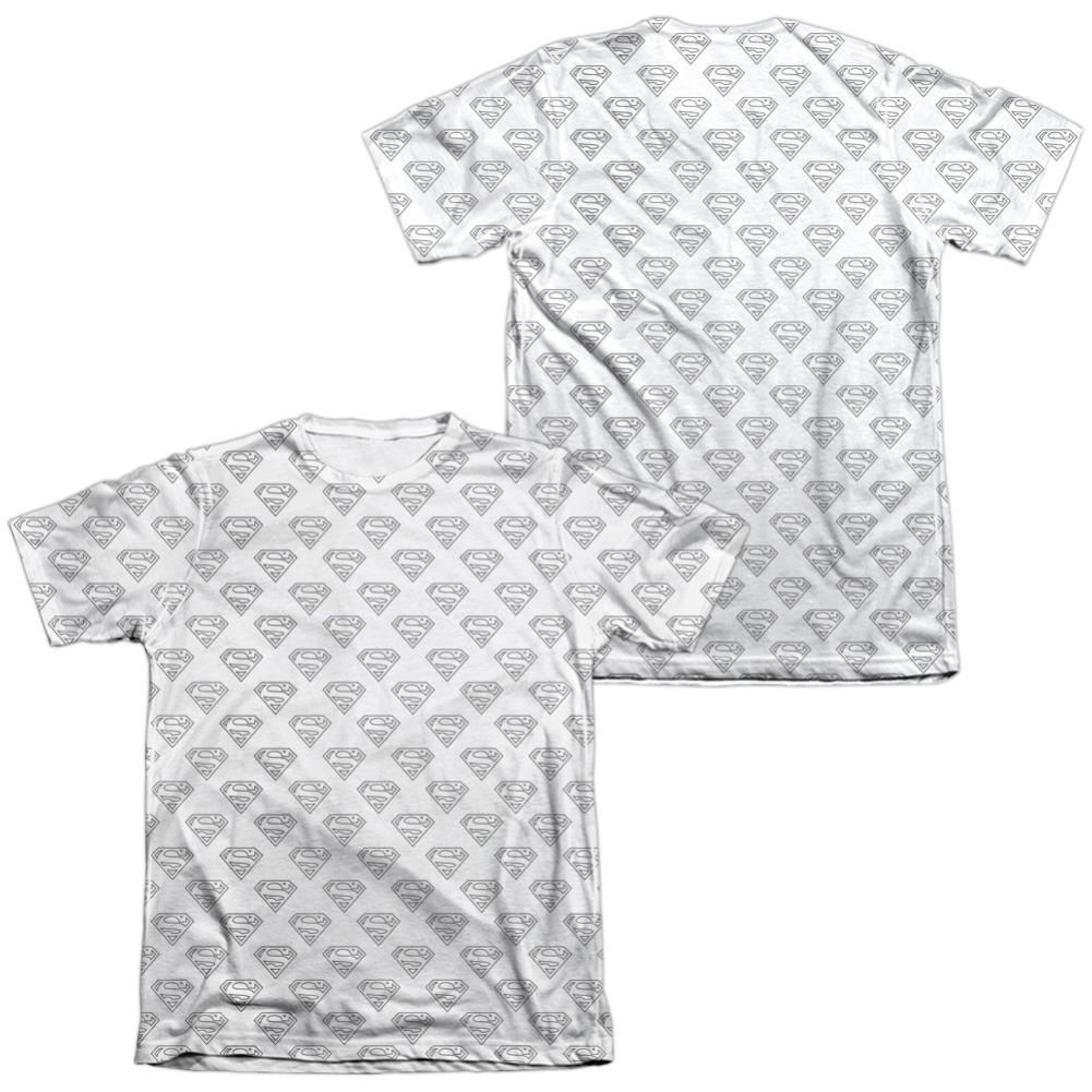Superman Shields All Over Men's Regular Fit Poly Cotton SS T