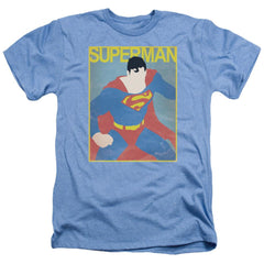 Superman Simple Sm Poster Men's 30/1 Heather 60 40 Poly SS T