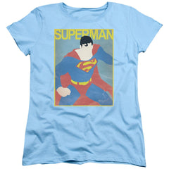 Superman Simple Sm Poster Women's 18/1 Cotton SS T