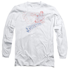 Superman Sketch Men's 18/1 Cotton LS T
