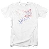 Superman Sketch Men's 18/1 Cotton SS T