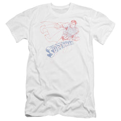 Superman Sketch Men's Ultra-Soft 30/1 Cotton Slim SS T