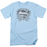 Superman Sketchy Crest Shield Men's 18/1 Cotton SS T
