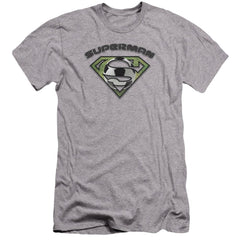 Superman Soccer Shield Men's Ultra-Soft 30/1 Cotton Slim SS T