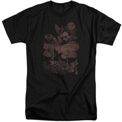 Superman Somber Power Men's 18/1 Tall Cotton SS T