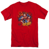 Superman Sorry About The Wall Men's 18/1 Cotton SS T