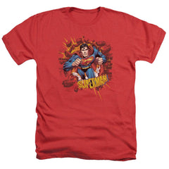 Superman Sorry About The Wall Men's 30/1 Heather 60 40 Poly SS T