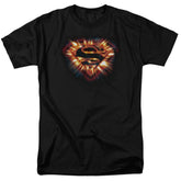 Superman Space Burst Shield Men's 18/1 Cotton SS T