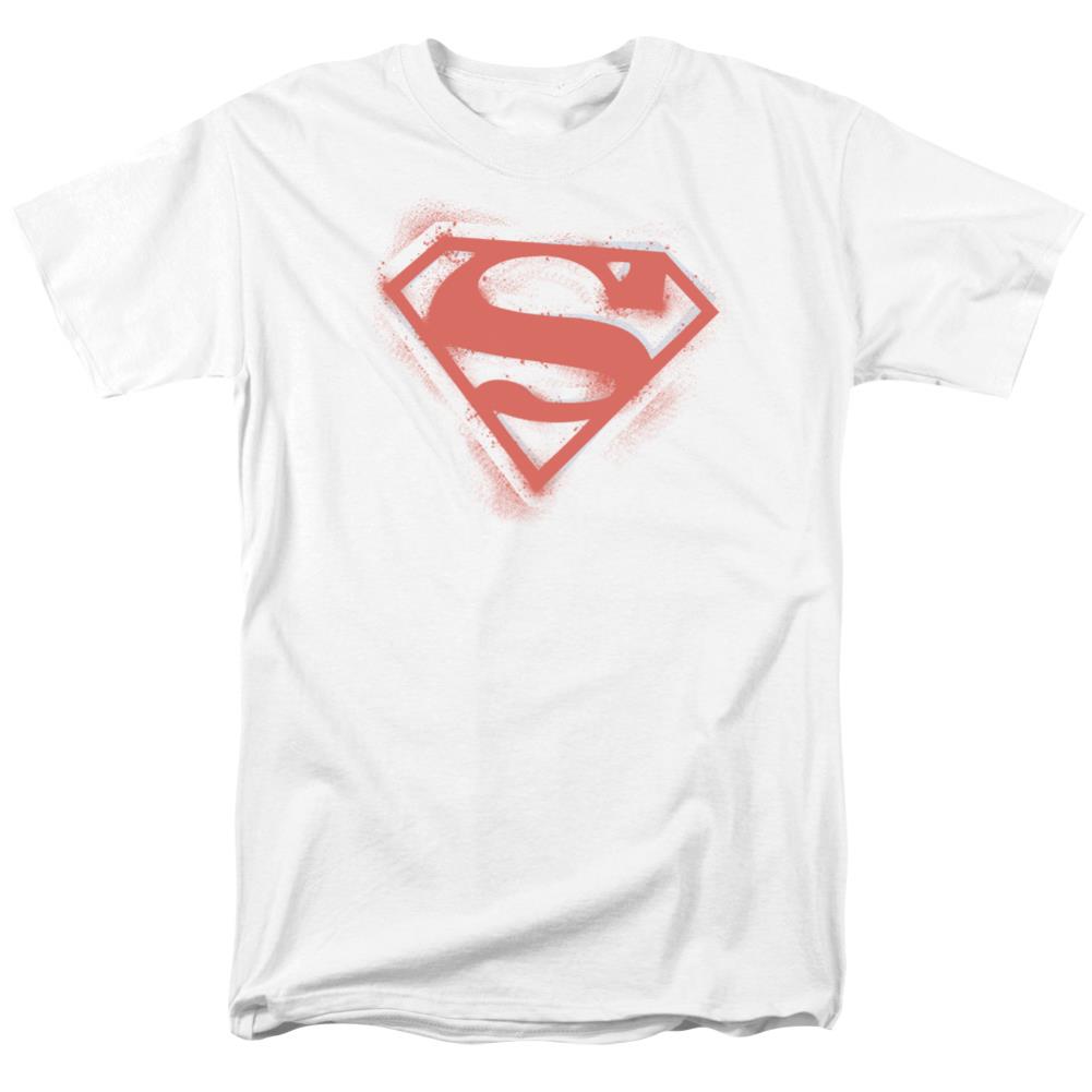 Superman Spray Paint Shield Men's 18/1 Cotton SS T
