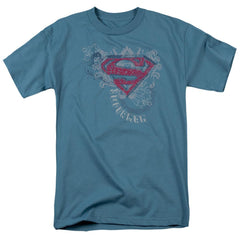 Superman Star And Chains Men's 18/1 Cotton SS T