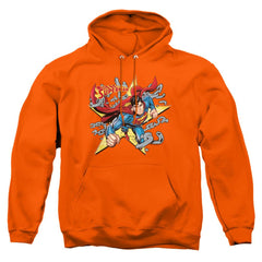 Superman Stars And Chains Men's Pull-Over 75 25 Poly Hoodie