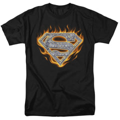 Superman Steel Fire Shield Men's 18/1 Cotton SS T