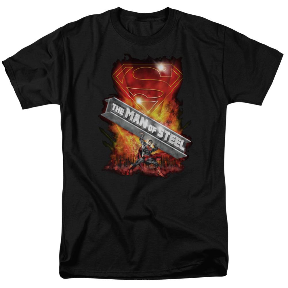 Superman Steel Girder Men's 18/1 Cotton SS T