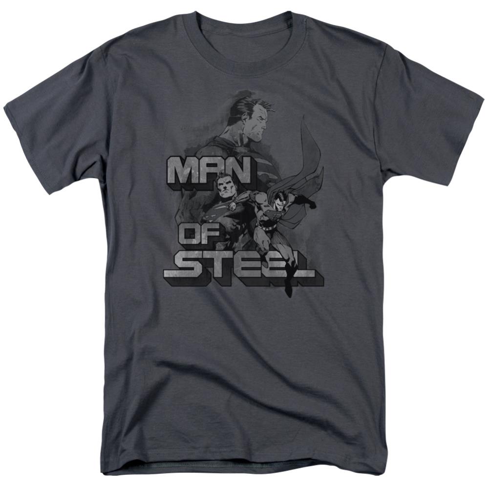 Superman Steel Poses Men's 18/1 Cotton SS T