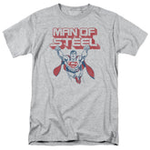 Superman Steel Retro Men's 18/1 Cotton SS T