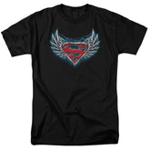 Superman Steel Wings Logo Men's 18/1 Cotton SS T